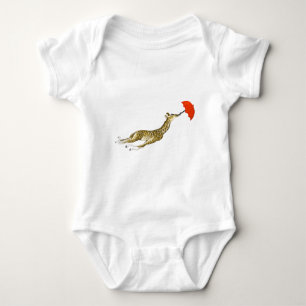 Camisetas Whimsical Giraffe Red Umbrella