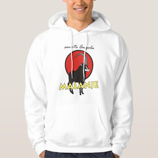 camisola com capucho - amo-te Angola - Malanje Moletom