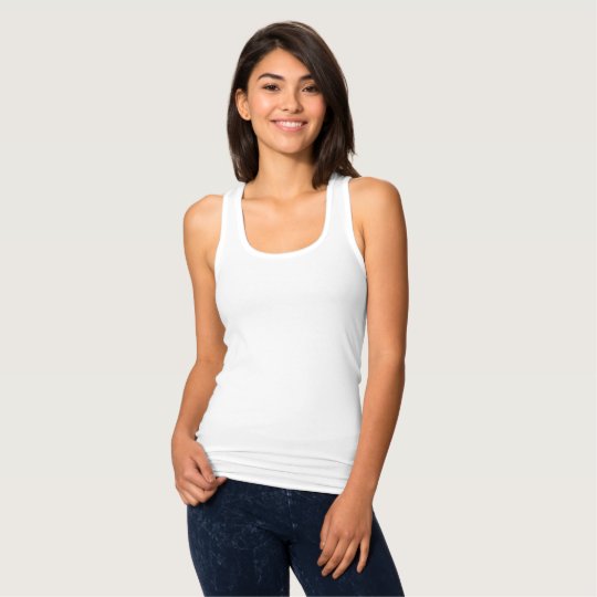 Regata Feminina Racerback, Caimento Justo , Branco
