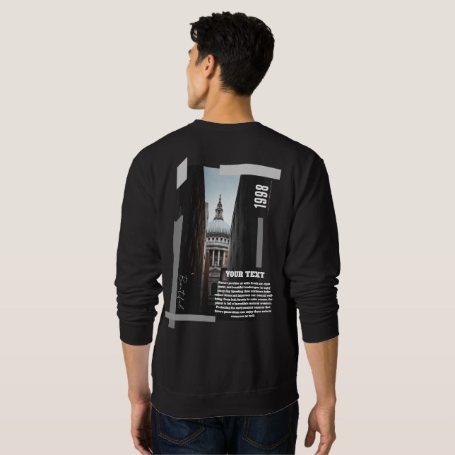 Camisola de Moletom com Impressão Personalizada Mo (Parte Traseira Completa)