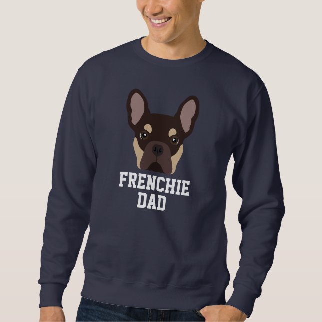 Camisola de Moletom de Papai de Cachorro Bulldog F (Frente)