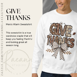 Camisola de Moletom Masculina "Agradeça" Quente