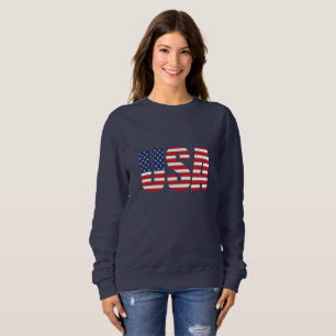 Camisola de pulôver patriótica feminina