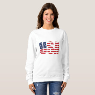 Camisola de pulôver patriótica feminina