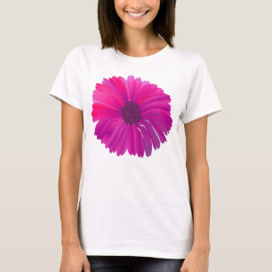 Camisolas de alças & t-shirt cor-de-rosa da flor