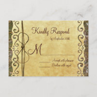 Camo Hunting Vintage Paper Casamento Cartões RSVP