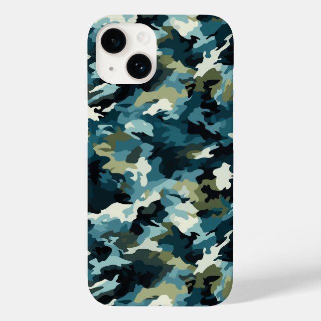 Camo Impressão iPhone 14 Case (Verso)