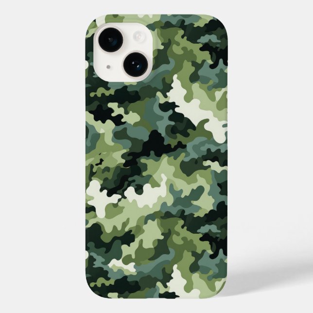 Camo Impressão iPhone 14 Case (Verso)