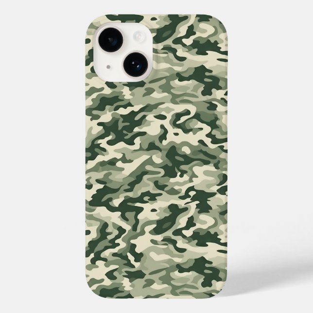 Camo Impressão iPhone 14 Case (Verso)