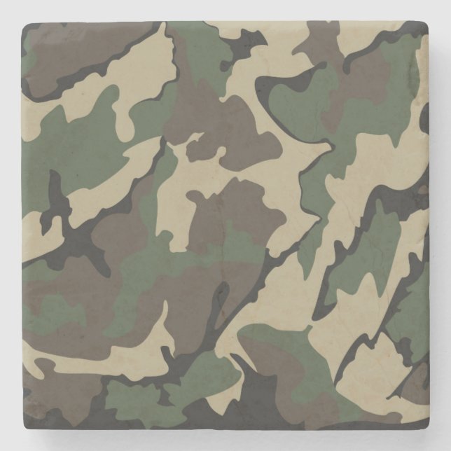 Camo, porta copos de pedra de mármore (Frente)
