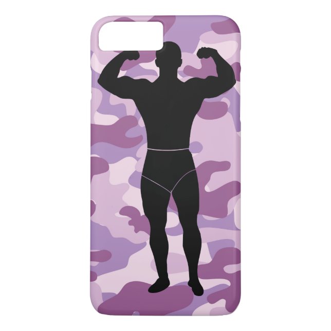 Camo Roxo com Capas de iphone Bodybuilder (Verso)