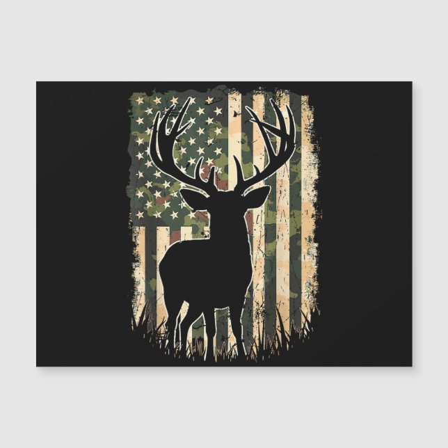 Camo US Flag Deer Hunting Camoflage Hunter (Frente)
