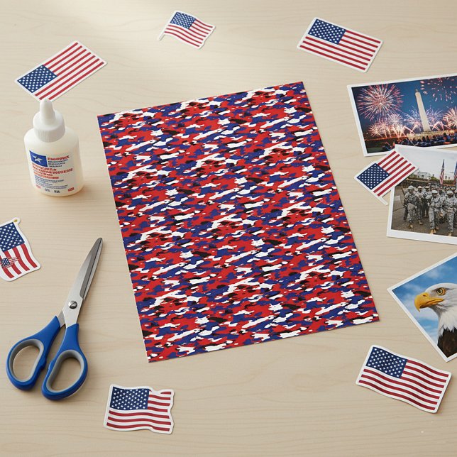 Camo vermelho branco e azul (Criador carregado)