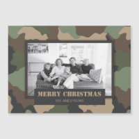 Camouflage Camo Foto de Natal Militar Magnet