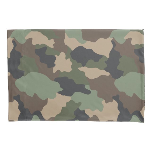 Camouflage Woodland Camo Khaki Tan Black Monograma (Frente)