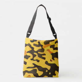 Camoufline amarelo preto Bolsas de corpo cruzado