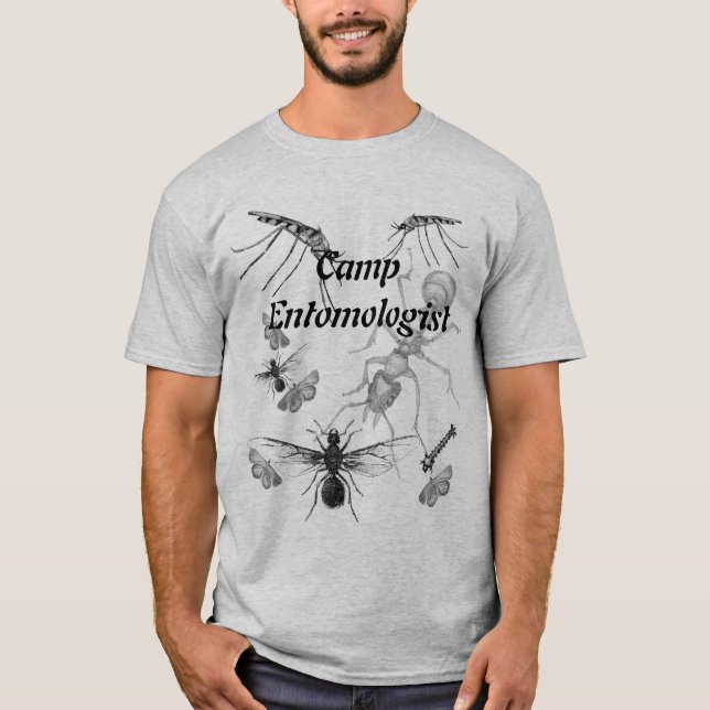Camp Entomologista Inseto Mens T-shirt (Frente)