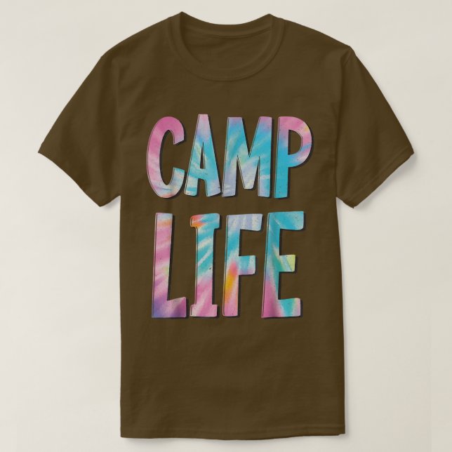 Camp Life TieDie Summer Top for Girls Summer Camp  (Frente do Design)