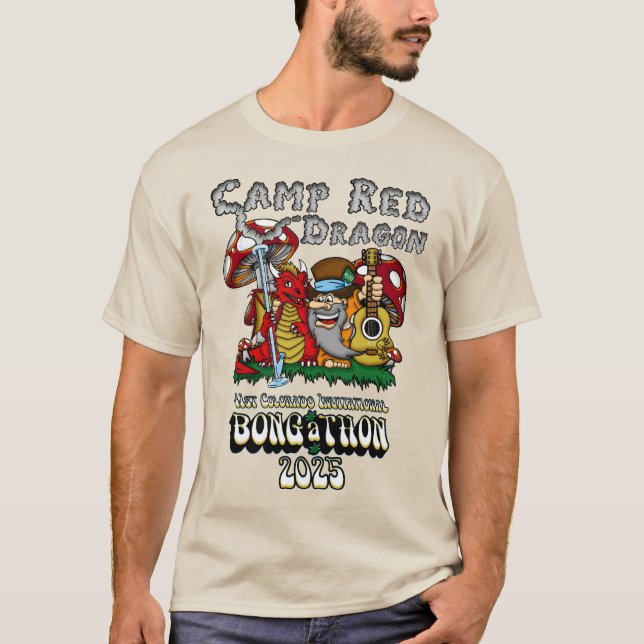 Camp Red Dragon 2025 B.A.T. Khaki Basic T-Shirt (Frente)