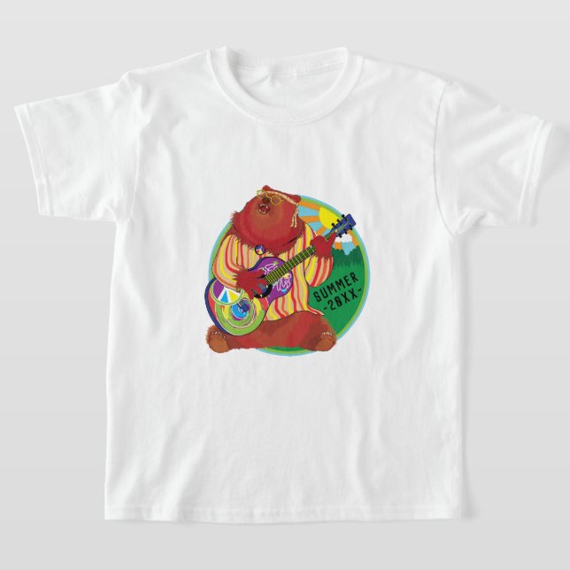 Camp T-Shirt Cantando Urso Personalizado (Postura )