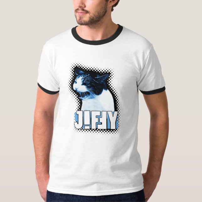 Campainha do | dos homens do t-shirt | do Jiffy (Frente)