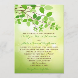 Campanha de Leafy Branch ou Convite de Casamento N