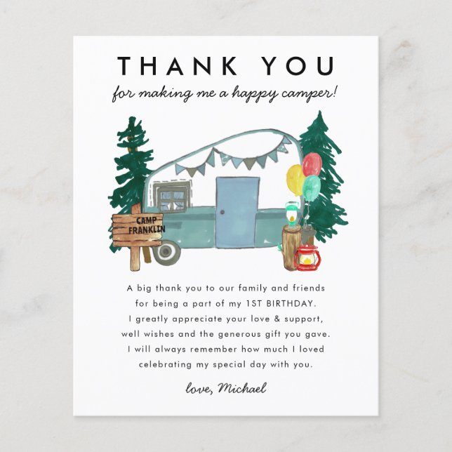 Campanha Feliz Orçamento Obrigado Aniversário (Frente)