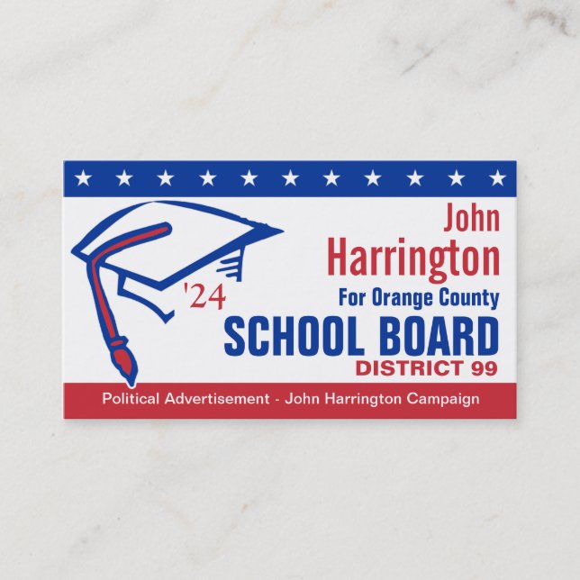 Campanha Política - Cartão de visita de Conselho E (Frente)