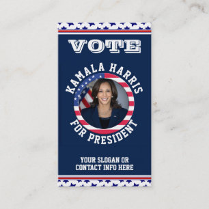 Campanha Política Kamala Modelo Cartão de visita