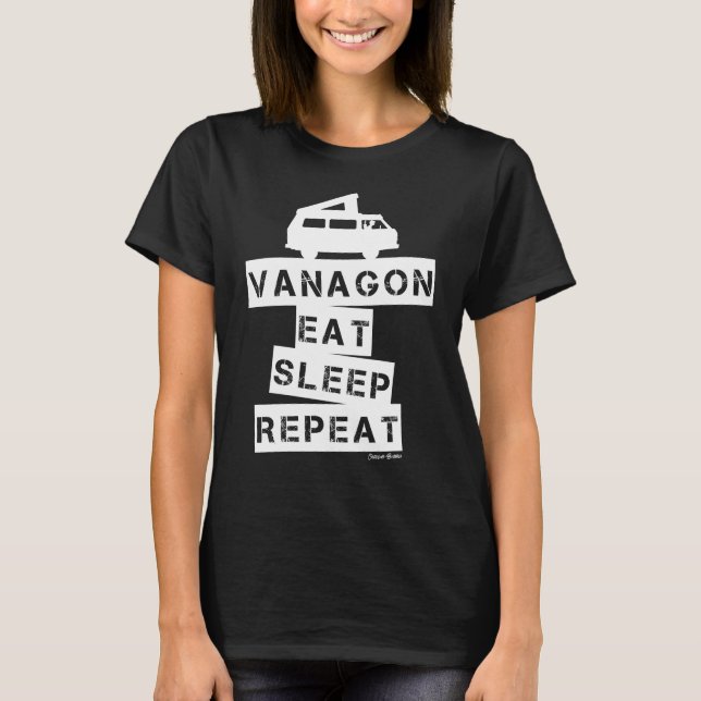 Campanha T3 de acampamento de Vanagon T-Shirt (Frente)