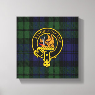 Campbell Scottish Crest e Tartan Canvas