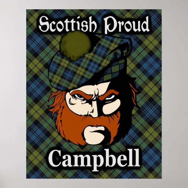 Campbell Scottish Tartan Poster (Frente)