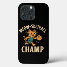Campeão de Basquete Meow Piada de Esportes Diverti