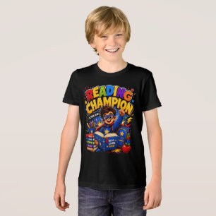 Campeão de Leitura Camisa do Herói Escolar Infan