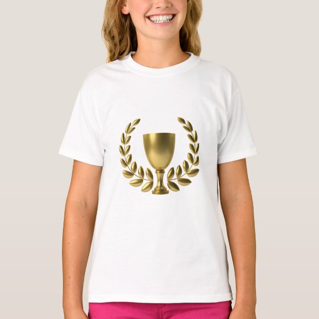 Campeão de Meninas - Camisa de Capa Longa Branca (Frente)