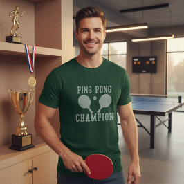 Campeão de Tênis de Mesa T-Shirt Masculino