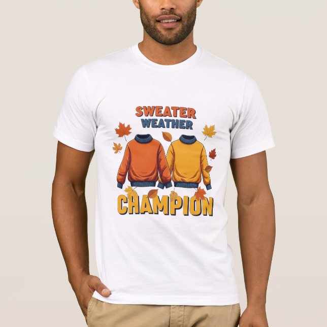 Campeão do Clima de Suéter Design de Outono (Frente)