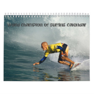 Campeão do mundo de surfar o calendário 11x
