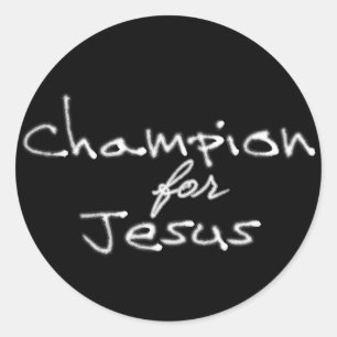 Campeão para etiquetas de Jesus