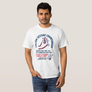 Campeonato Italiano de Gestos Camiseta Divertida —