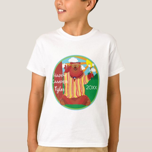 Camper Bear T-Shirt Feliz Groovy (Frente)