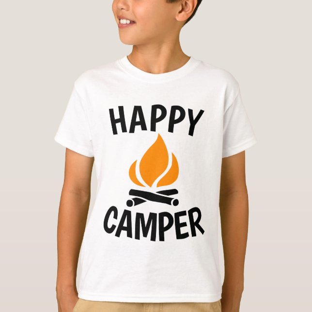 CAMPER FELIZ, Camping T-shirts (Frente)
