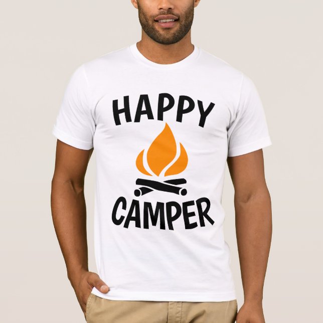 CAMPER FELIZ, Camping T-shirts (Frente)
