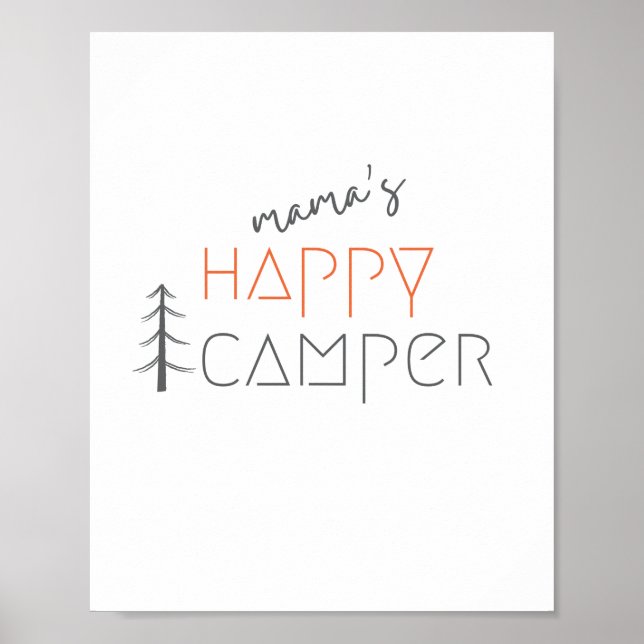 camper feliz da mamãe. Poster e Impressões (Frente)