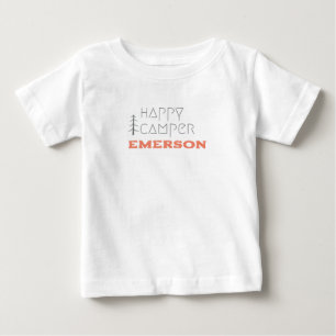 camper feliz. Nome personalizado Baby T-Shirt