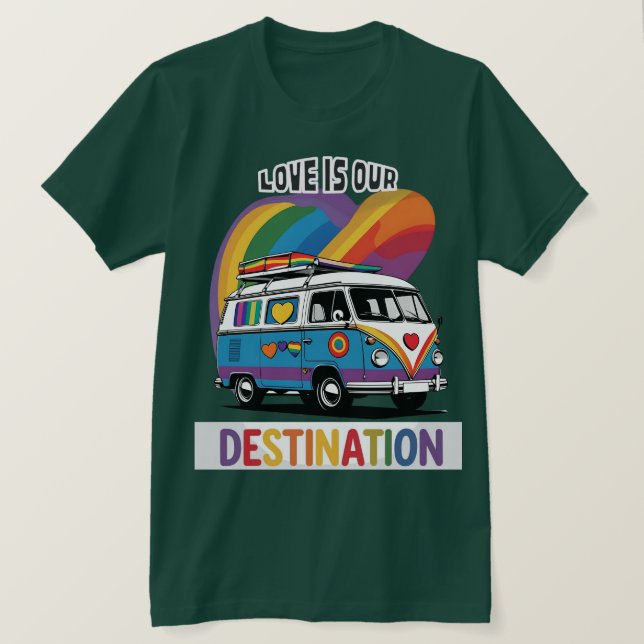 Camper Ortoso - Camisa Orgulho RV Arco-Íris (Frente do Design)