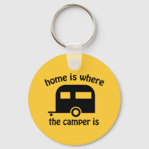 Camper Trailer Home Engraçado Chaveiro