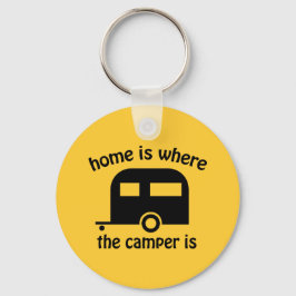 Camper Trailer Home Engraçado Chaveiro