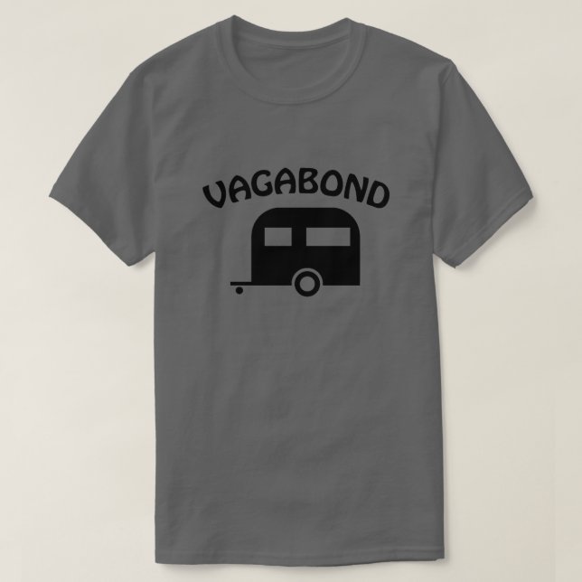 Camper Trailer Vagabond T-shirt engraçada (Frente do Design)