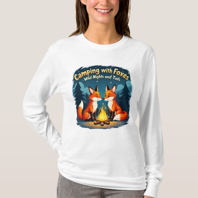Camping Animal Funny T-shirt (Frente)